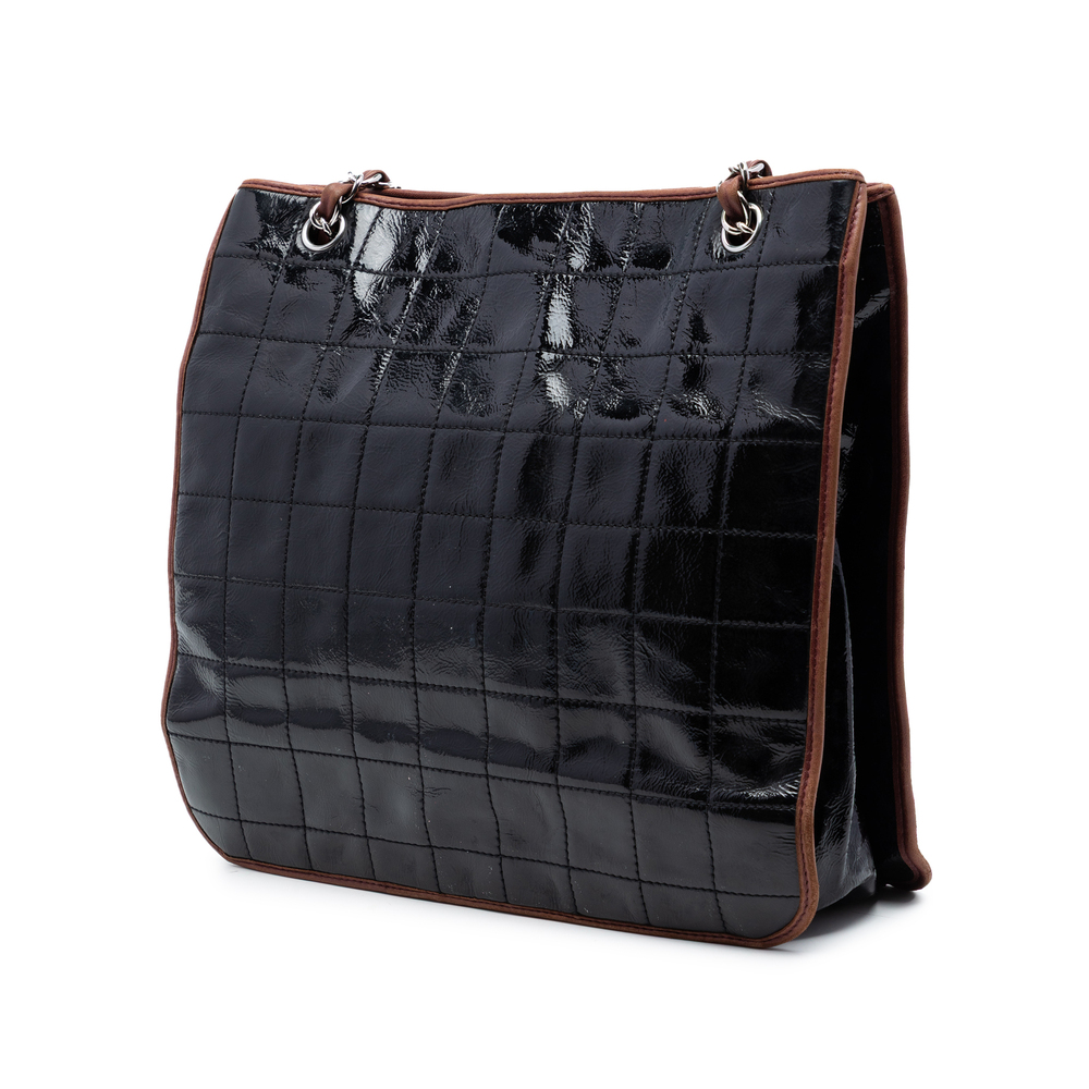 Pre-Loved Chanel CC Chocolate Bar Patent Tote - Picture 2 of 6